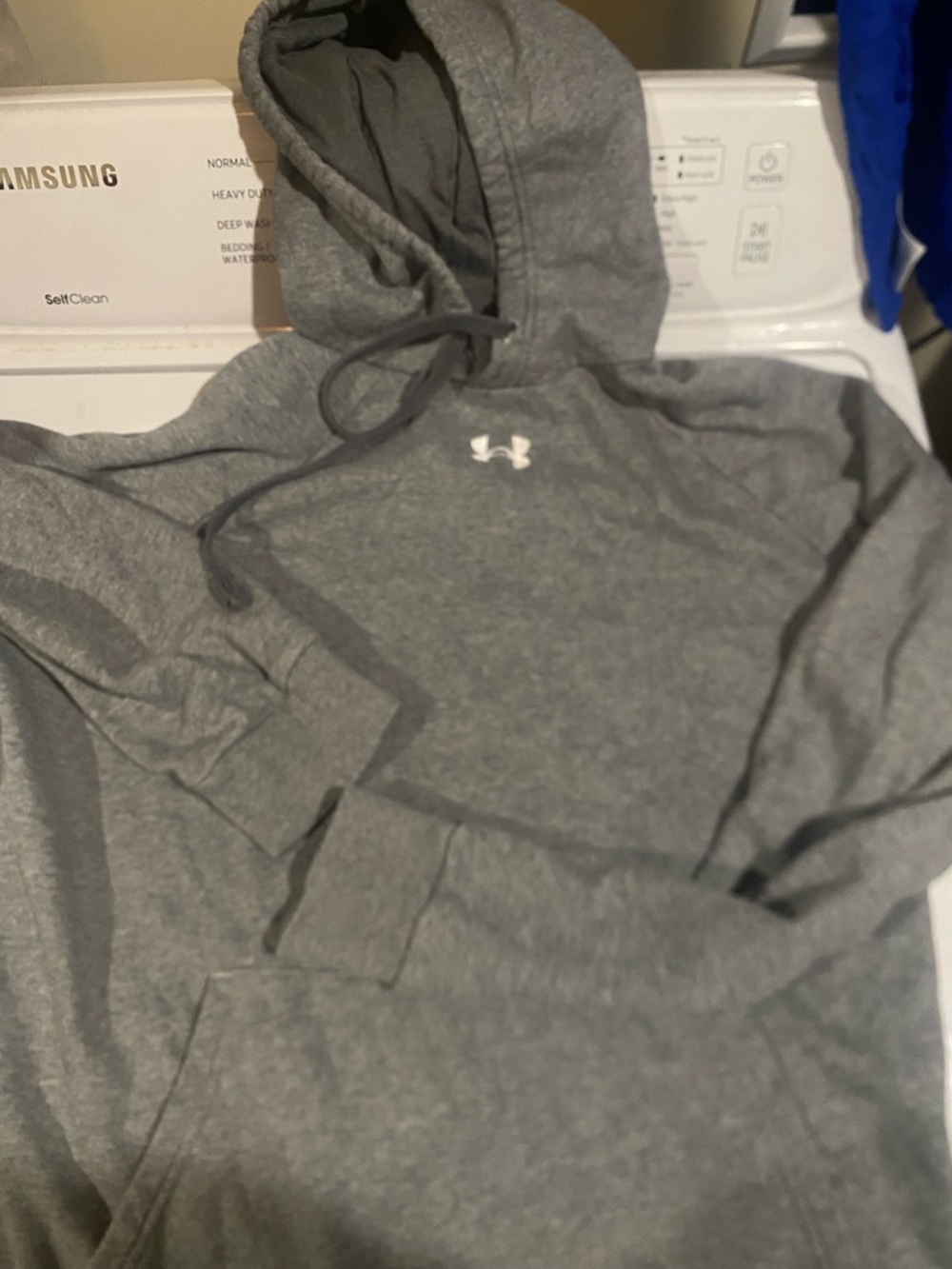 Under Armour Heather Gray Hooded Pullover